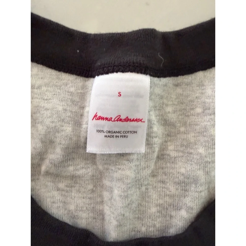 Hanna Andersson‎ Womens Organic Cotton Pajama Set Black Fair Isle Polka Dot S